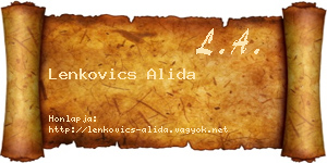 Lenkovics Alida névjegykártya